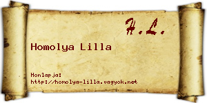 Homolya Lilla névjegykártya